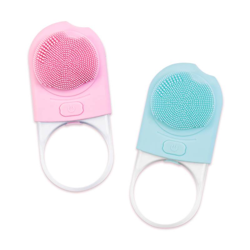 2021 Trend Silicone Facial Beauty Roller Massager Waterproof Facial Cleansing Brush Electric Mini Silicone Face Cleaning Brush