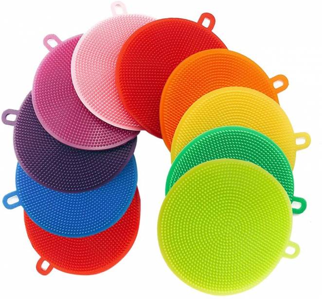 Soft Silicone Washing Brush Fruit Cleaner Dish Scrubber Silicone Sponge For Kitchen